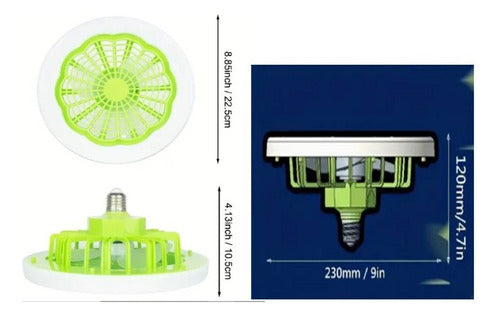 Ventilador De Teto Lâmpada Luminária Led